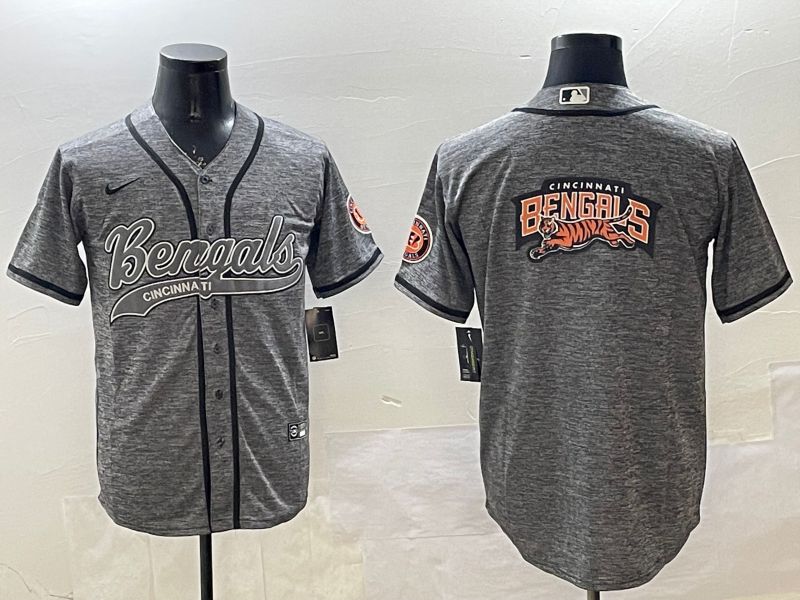 Men Cincinnati Bengals Blank Grey Joint Name 2025 Nike Limited NFL Jersey style 4